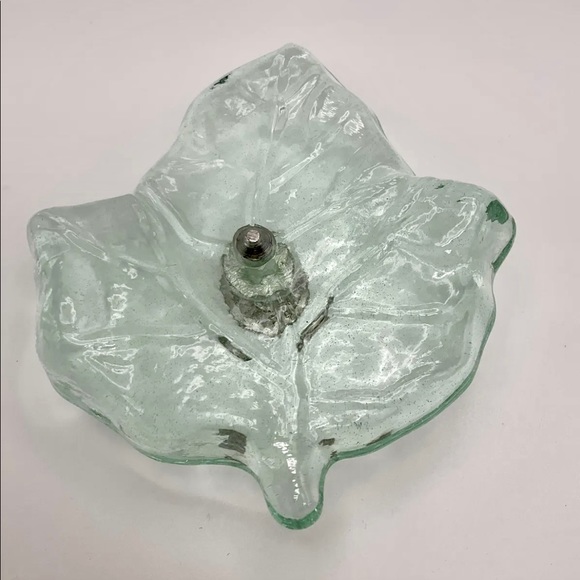 Gorgeous Metal and Murano Glass Knobs Blue and Clear - Picture 8 of 12